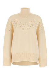 Cream wool oversize sweater -  | Wise