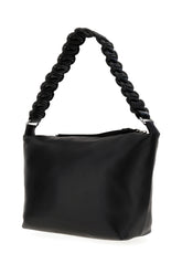 Black nappa leather Lattice shoulder bag -  | Wise