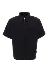 Camicia in popeline stretch nero -  | Wise