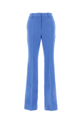 Cerulean blue triacetate blend pant -  | Wise