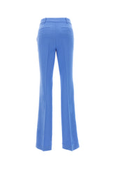 Cerulean blue triacetate blend pant -  | Wise