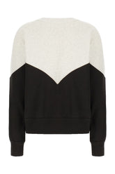 Two-tone cotton blend oversize sweatshirt -  | Wise