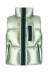 Pastel green polyester sleeveless down jacket -  | Wise