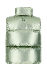 Pastel green polyester sleeveless down jacket -  | Wise