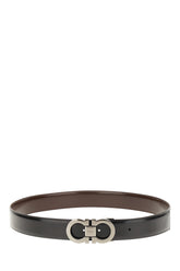 Black leather reversible belt -  | Wise