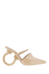 Powder pink leather Elina mules -  | Wise