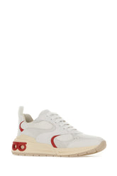 White nappa leather and suede Cosimina sneakers -  | Wise