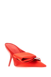 Red satin mules -  | Wise