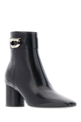 Black nappa leather ankle boots -  | Wise