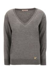 Melange grey cashmere blend sweater -  | Wise