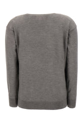 Melange grey cashmere blend sweater -  | Wise