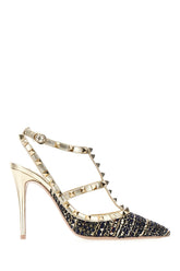 Multicolor boucle and leather Rockstud pumps -  | Wise