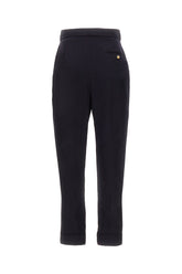 Midnight blue wool blend pant -  | Wise