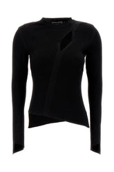 Maglione in misto viscosa nera -  | Wise