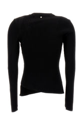 Maglione in misto viscosa nera -  | Wise