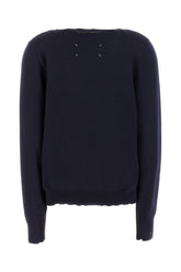 Cardigan oversize in lana blu notte -  | Wise