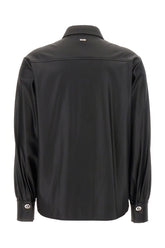 Black synthetic leather shirt -  | Wise