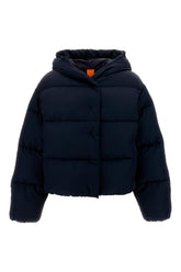 Midnight blue nylon blend padded jacket -  | Wise