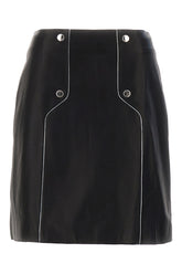 Black nappa leather skirt -  | Wise