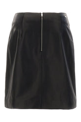 Black nappa leather skirt -  | Wise