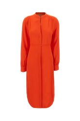 Coral viscose shirt dress -  | Wise