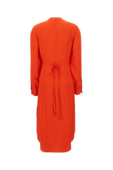 Coral viscose shirt dress -  | Wise