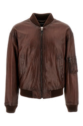 Chocolate nappa leather jacket -  | Wise