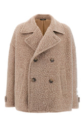 Cappotto in misto lana stretch cappuccino -  | Wise