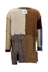 Multicolor wool blend oversize cardigan -  | Wise