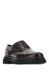 Chocolate leather lace-up shoes -  | Wise