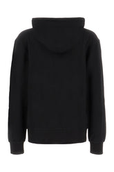 Felpa oversize in misto cotone nero -  | Wise