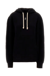 Black cotton blend oversize sweatshirt -  | Wise