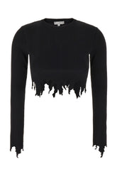 Black viscose blend top -  | Wise