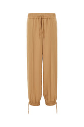 Camel acetate blend joggers -  | Wise