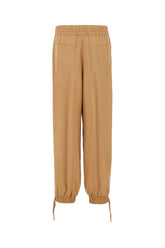 Camel acetate blend joggers -  | Wise