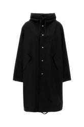 Black cotton oversize parka -  | Wise