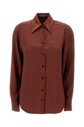 Burgundy silk shirt -  | Wise