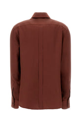 Burgundy silk shirt -  | Wise