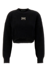 Black wool blend sweater -  | Wise