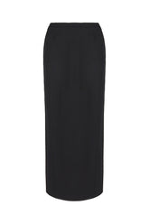 Black stretch acetate blend skirt -  | Wise