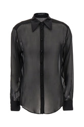 Black stretch silk shirt -  | Wise