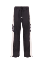 Black satin Hawaiian Track joggers -  | Wise