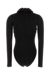 Black stretch viscose bodysuit -  | Wise