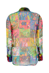 Printed silk blouse -  | Wise