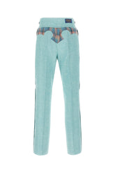 Mint green linen blend pants -  | Wise