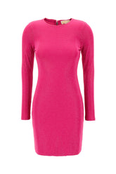 Fuchsia stretch viscose dress -  | Wise