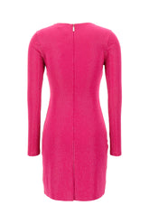 Fuchsia stretch viscose dress -  | Wise