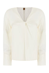 White stretch silk blouse -  | Wise