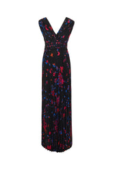 Printed stretch polyester dress -  | Wise