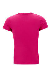 Fuchsia stretch cotton t-shirt -  | Wise